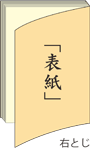 とじ方向　右